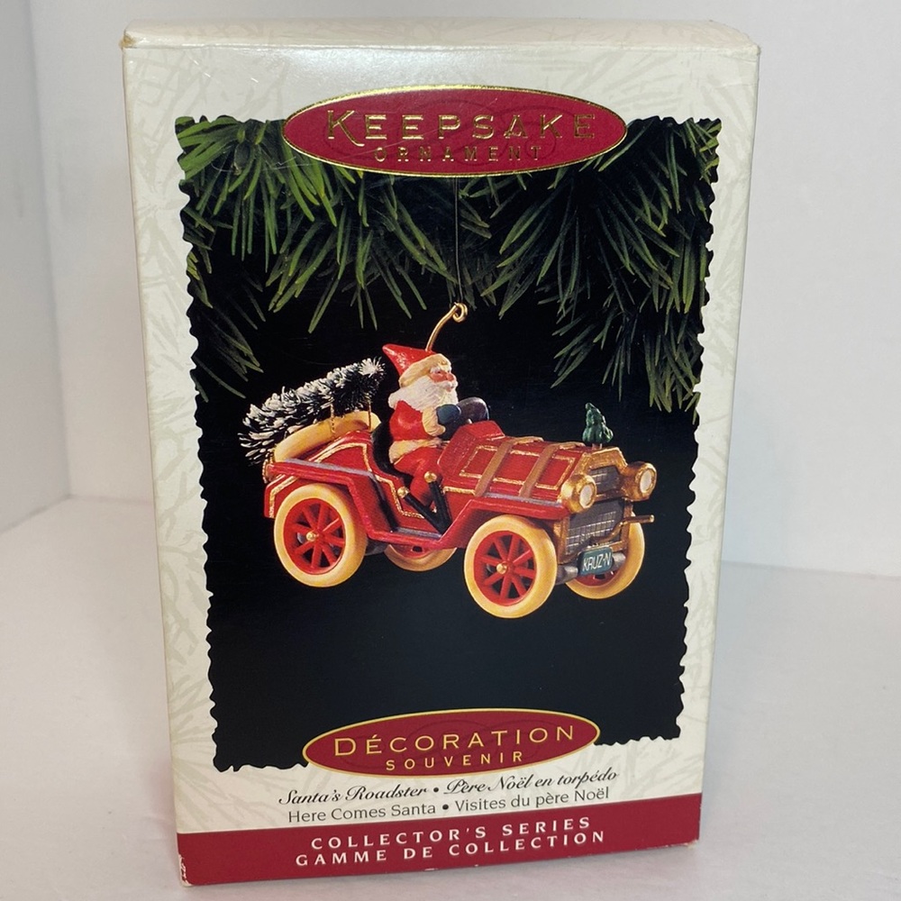 Hallmark Keepsake Ornament Santa’s Roadster Vintage 1995